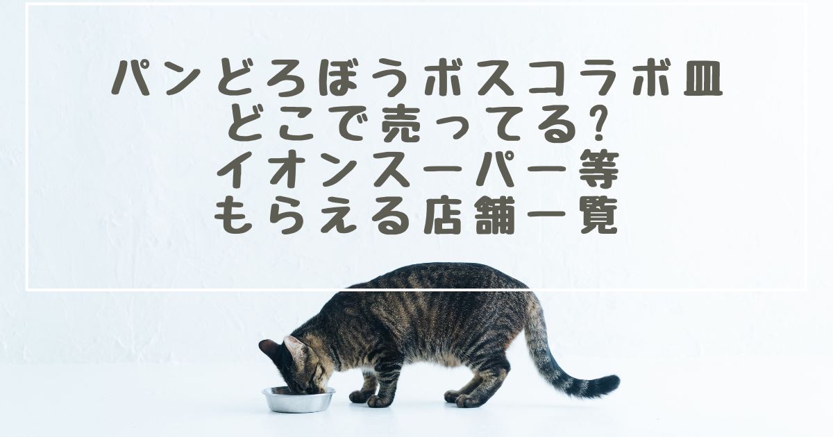 パンどろぼうボスコラボ皿どこで売ってる?イオンスーパー等もらえる